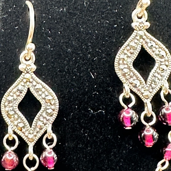 Vintage Garnet Set 925 Thailand and Spinel - Picture 5 of 8